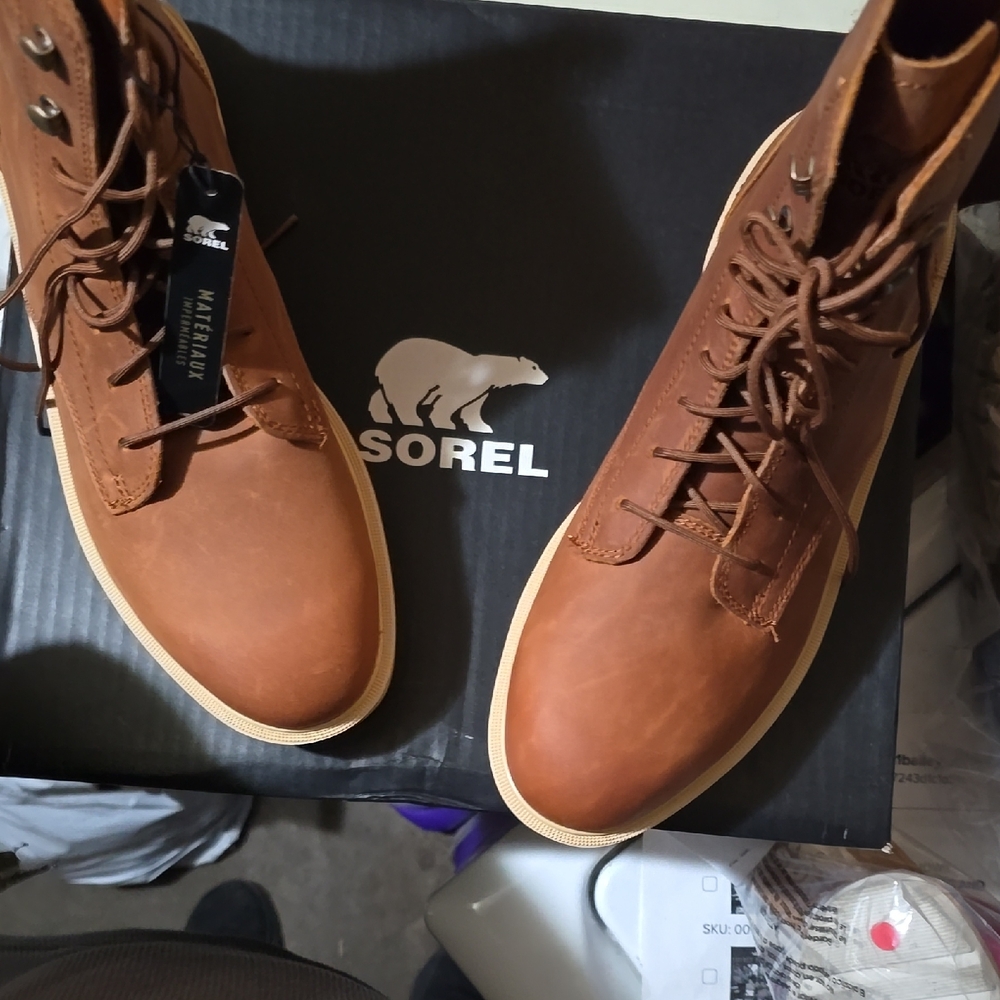 Sorel Hi-Line Lace Boots ~Size 10, Color Scorch Tawny Buff Brown ☆NIB